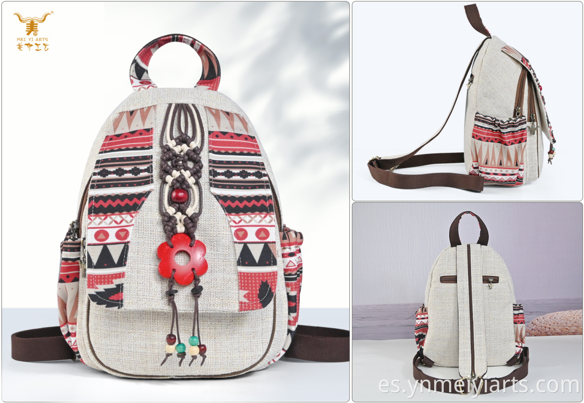 ethnic woven daypack